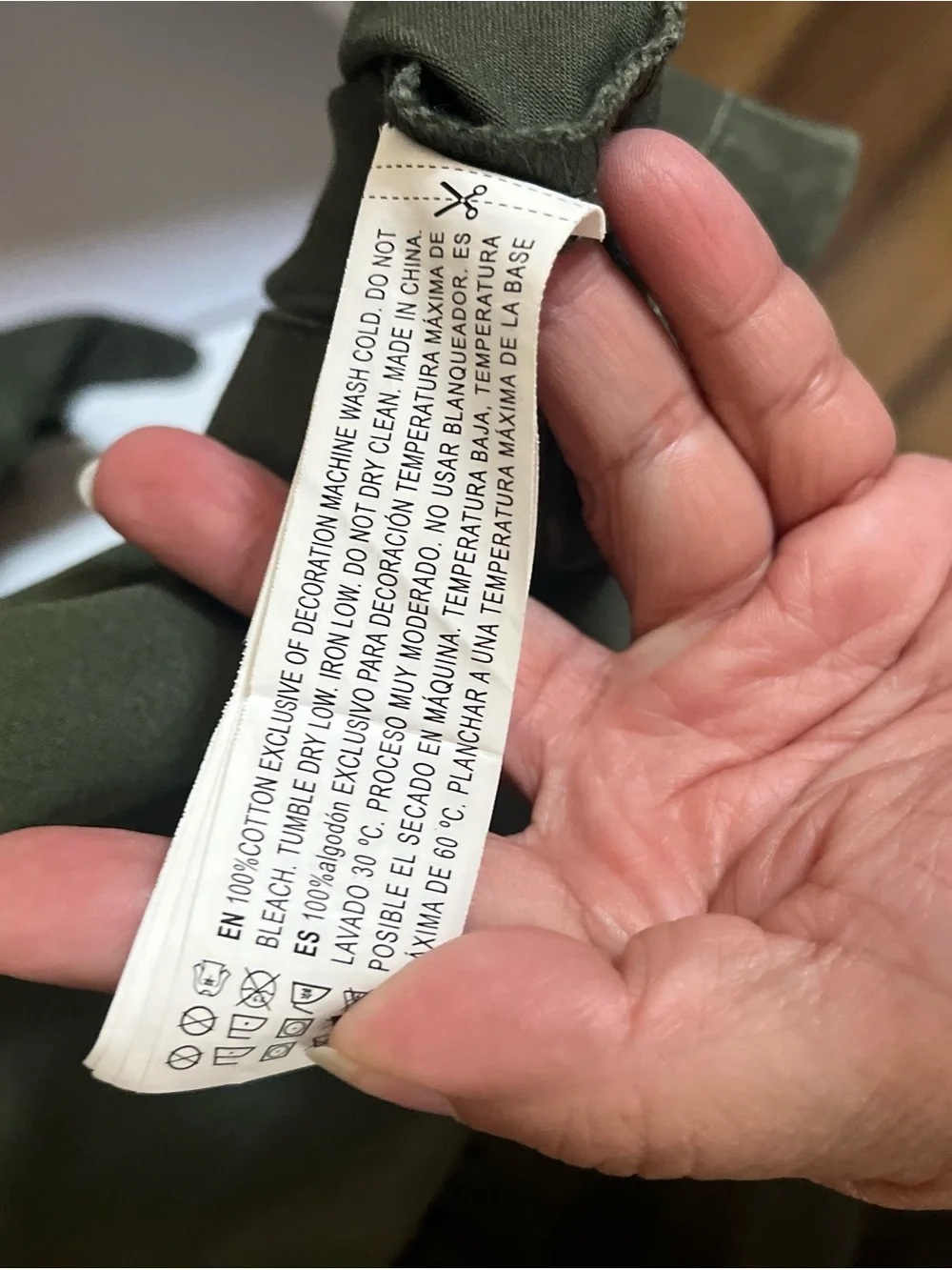 Forever 21 Olive Green Military Field Jacket with Red and Yellow Patch Accents